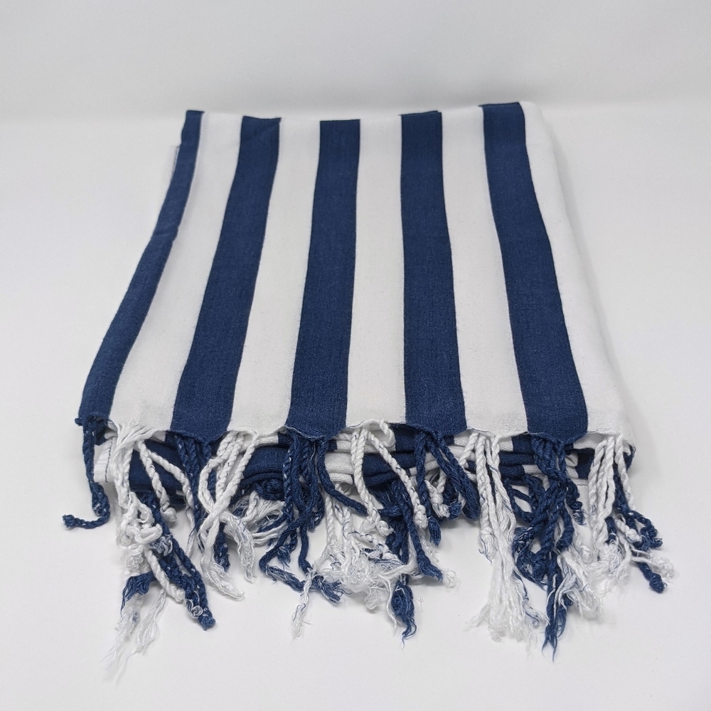 Acacia Swimwear Makena Pareo Classic Rayon 2014 Blue White Stripes